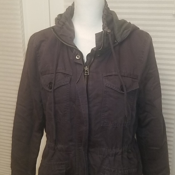 LOFT charcoal utility coat MP - Picture 2 of 4